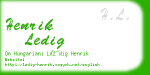 henrik ledig business card